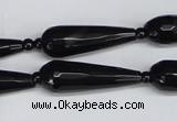 CAG6895 15.5 inches 10*30mm faceted teardrop line agate beads