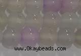 CAG8931 15.5 inches 6mm round matte colorful agate beads wholesale