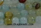 CAG8994 15.5 inches 6mm faceted round fire crackle agate beads