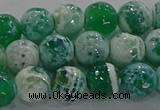 CAG9008 15.5 inches 8mm faceted round fire crackle agate beads