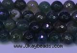 CAG9361 15.5 inches 6mm faceted round moss agate beads wholesale