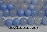 CAG9445 15.5 inches 4mm round blue agate beads wholesale
