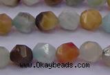 CAM1412 15.5 inches 8mm faceted nuggets amazonite gemstone beads