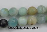 CAM163 15.5 inches 10mm faceted round amazonite gemstone beads