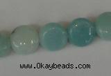 CAM618 15.5 inches 8mm flat round Chinese amazonite gemstone beads