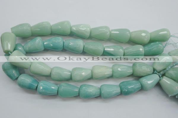 CAM655 15.5 inches 18*25mm faceted teardrop amazonite beads
