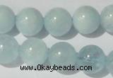 CAQ205 15.5 inches 14mm round natural aquamarine beads wholesale