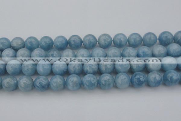 CAQ705 15.5 inches 14mm round natural aquamarine beads wholesale