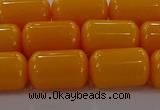 CAR414 15.5 inches 10*15mm tube synthetic amber beads wholesale