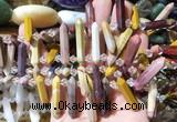 CBBS114 Top drilled 6*20mm - 8*30mm hexahedral prism mookaite beads
