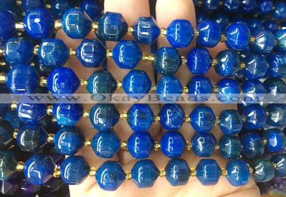 CCBS158 15 inches 10mm faceted prism agate beads wholesale