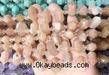CBBS214 Top drilled 7*16mm - 11*25mm hexahedral prism sunstone beads wholesale CBBS214 Top drilled 7*16mm - 11*25mm hexahedral prism sunstone beads wholesale