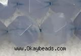 CBC744 15.5 inches 14mm faceted nuggets blue chalcedony beads