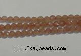 CBQ07 15.5 inches 4mm faceted round strawberry quartz beads