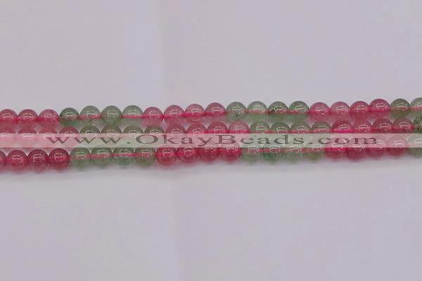 CBQ652 15.5 inches 8mm round mixed strawberry quartz beads
