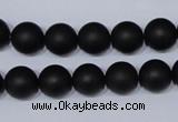 CBS04 15.5 inches 10mm round black stone beads wholesale