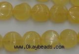 CCA28 15.5 inches 8mm flat round calcite gemstone beads wholesale
