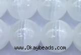 CCA531 15 inches 10mm round white calcite beads