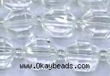 CCB1260 15 inches 9*10mm faceted white crystal beads