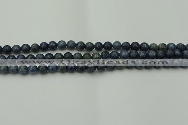CCB451 15.5 inches 6mm round blue coral beads wholesale