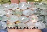 CCBS01 15 inches 12*16mm - 13*18mm faceted nuggets green crystal beads