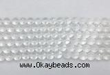 CCBS04 15 inches 8mm faceted round white crystal beads wholesale