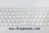 CCBS05 15 inches 10mm faceted round white crystal beads wholesale