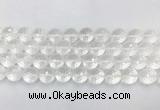 CCBS06 15 inches 12mm faceted round white crystal beads wholesale
