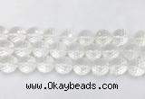 CCBS08 15 inches 16mm faceted round white crystal beads wholesale