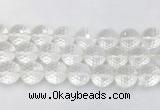 CCBS09 15 inches 18mm faceted round white crystal beads wholesale