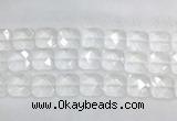 CCBS18 15 inches 18mm faceted square white crystal beads wholesale CCBS18 15 inches 18mm faceted square white crystal beads wholesale