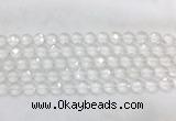 CCBS21 15 inches 12mm faceted coin white crystal beads wholesale CCBS21 15 inches 12mm faceted coin white crystal beads wholesale