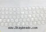 CCBS27 15 inches 12mm faceted heart white crystal beads wholesale