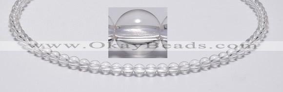 CCC30 15.5 inches 4mm round synthetic white crystal beads