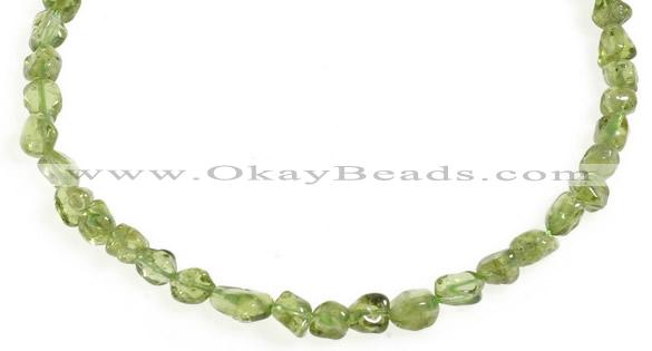 CCH17 16 inches green peridot chips gemstone beads wholesale