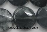 CCN1654 15.5 inches 25mm faceted coin candy jade beads