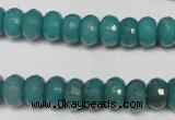 CCN2102 15.5 inches 6*10mm faceted rondelle candy jade beads