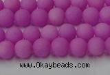CCN2522 15.5 inches 4mm round matte candy jade beads wholesale