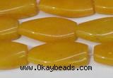 CCN2619 15.5 inches 15*30mm twisted rectangle candy jade beads