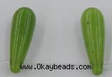 CCN2736 Top-drilled 10*30mm teardrop candy jade beads wholesale
