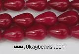CCN3763 15.5 inches 10*14mm teardrop candy jade beads wholesale