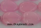 CCN3890 15.5 inches 18*25mm flat teardrop candy jade beads