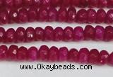 CCN4124 15.5 inches 4*6mm faceted rondelle candy jade beads