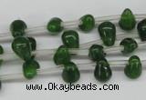 CCN439 15.5 inches Top-drilled 6*9mm teardrop candy jade beads