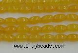 CCN4518 15.5 inches 4*6mm rice candy jade beads wholesale
