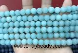 CCN5607 15 inches 8mm round matte candy jade beads Wholesale