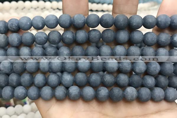 CCN5632 15 inches 8mm round matte candy jade beads Wholesale
