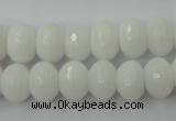 CCN904 15.5 inches 9*12mm faceted rondelle candy jade beads