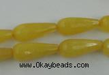 CCN977 15.5 inches 9*22mm faceted teardrop candy jade beads