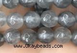 CCQ581 15.5 inches 6mm faceted round cloudy quartz beads wholesale